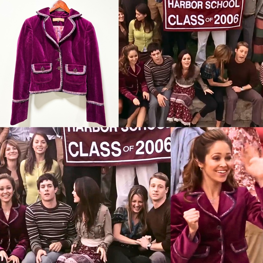 ASO Taylor in The O.C. Early 2000s Y2K Cynthia Steffe Velvet Blazer